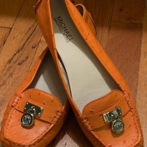 MICHAEL KORS Tangerine Flats 7.5 NWOT